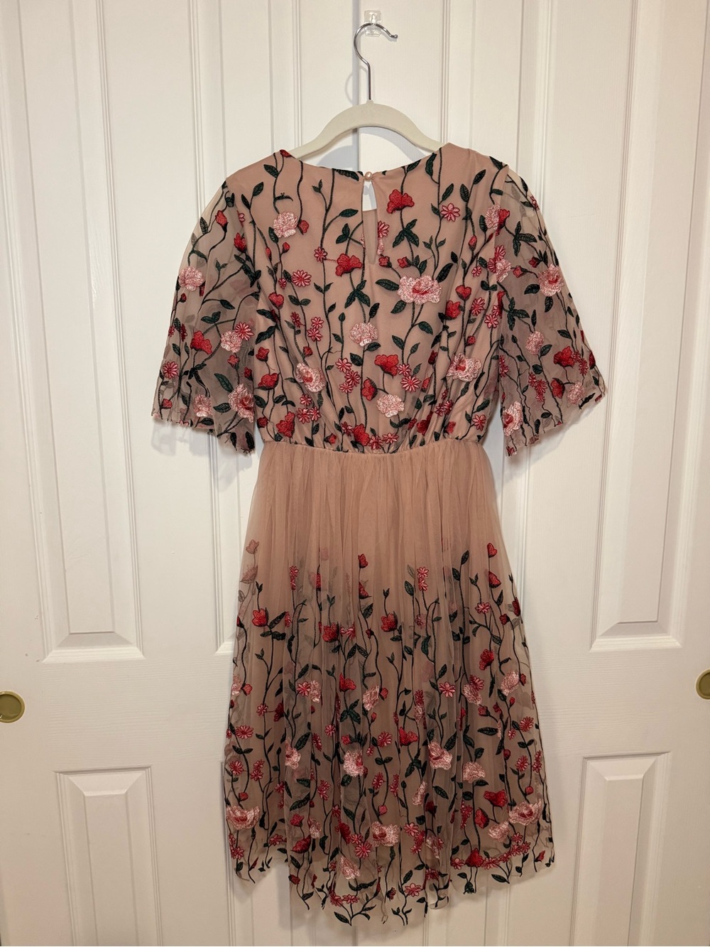 Baltic Born Blush Pink Tulle Dress with Floral Embroidery - Picture 4 of 4